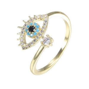 🆕 Adjustable Evil Eye Ring for Protection 🧿
